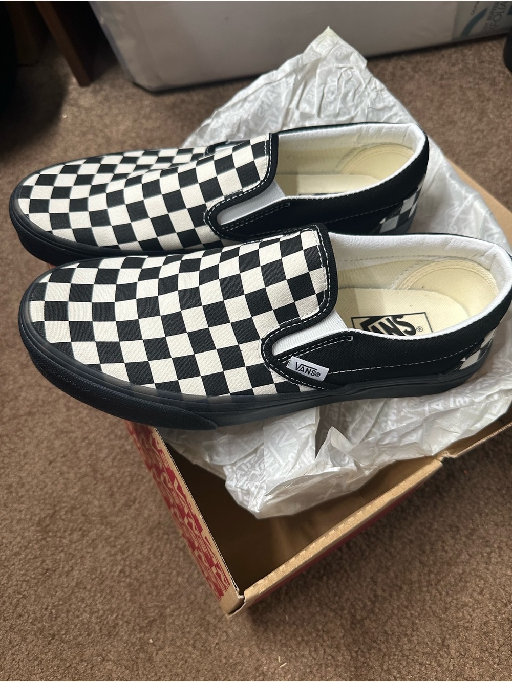 Vans Classic Slip-On Checkerboard - Black & White